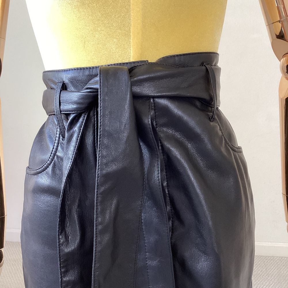Nanushka Black Slit Pockets Button Closure Mini Skirt SZ XS - Picture 7 of 7